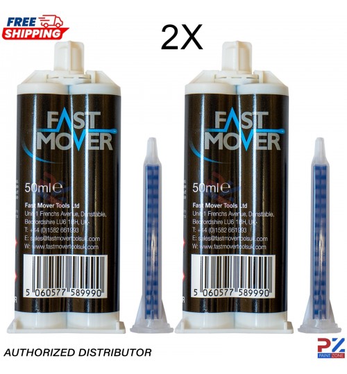 Fast Mover FMT6340 2 Pack 2K PU Plastic Repair Glue 50ml – Fast Cure Adhesive
